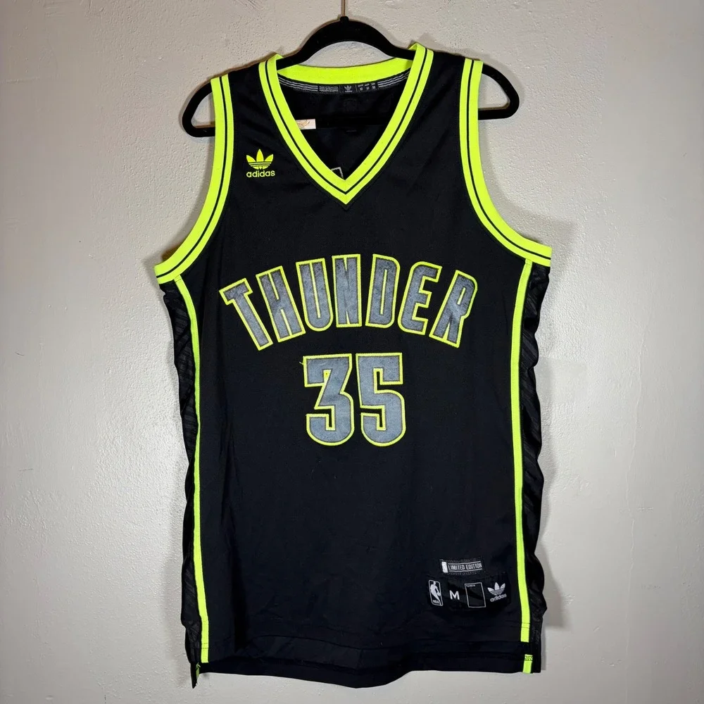 Adidas Kevin Durant OKC Thunder Jersey 35‎ Black Neon Yellow Limited Edition M
